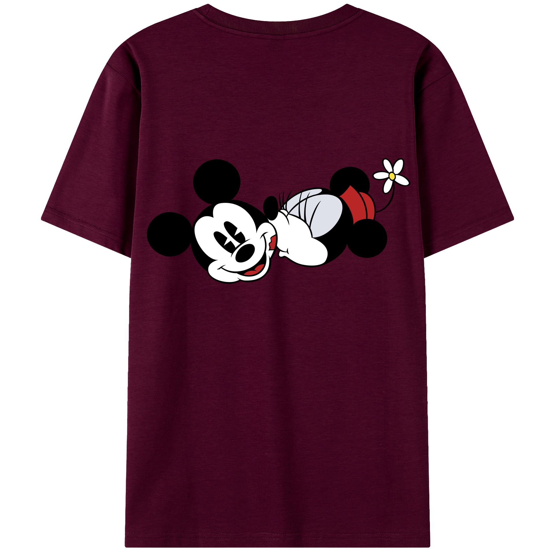 （画像用） ミッキーマウス Mickey Mouse レディース半袖Tシャツ(バックプリント)
